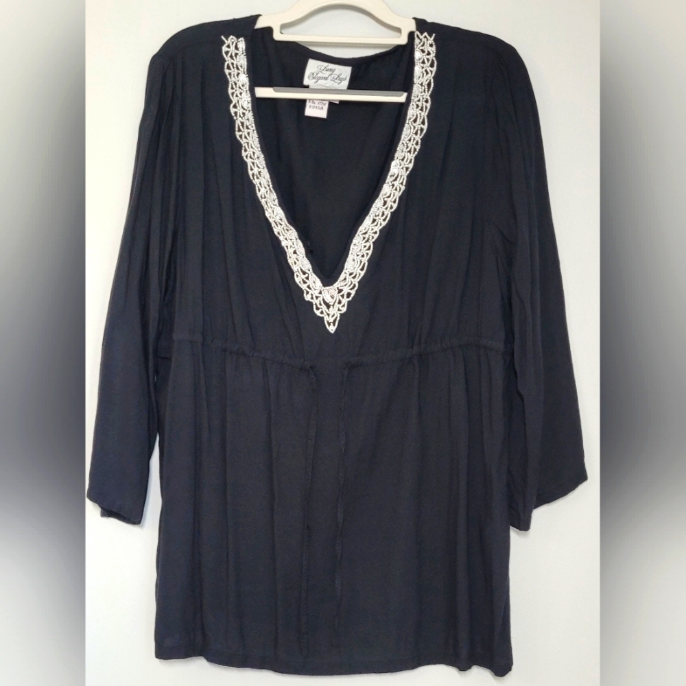 V-NECK BLOUSE Detailed XXL